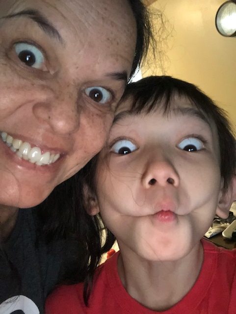 Christie and her son