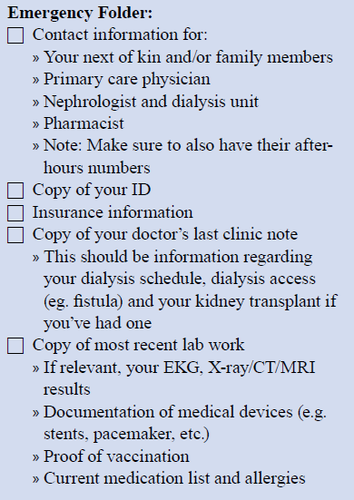 Emergency Folder